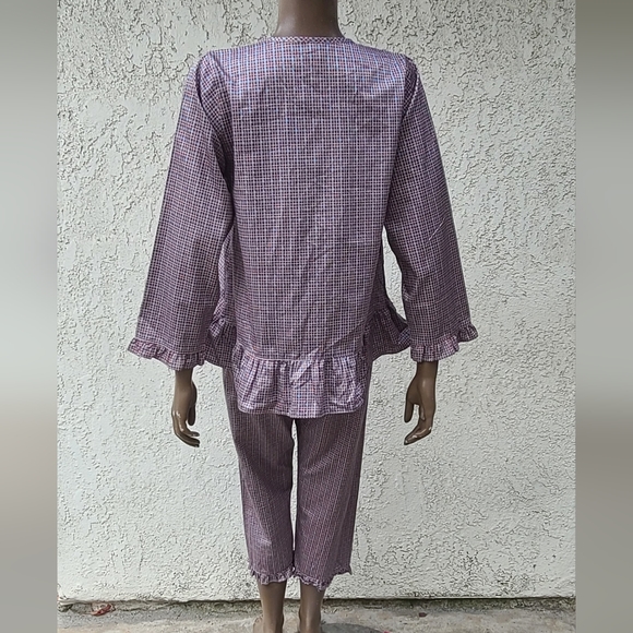 Checkered Pajama Pants and Top Set - Picture 2 of 8